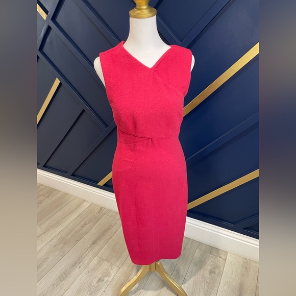 Jason Wu Collection red crossover midi dress. - Picture 3 of 7